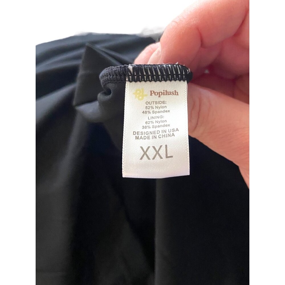 Popilush Sheer Waist Dress Black Size XXL NWT - Picture 3 of 16